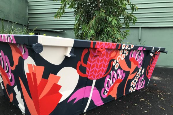 Roberts Lane skip bin tree 04 Urban planting skip bin